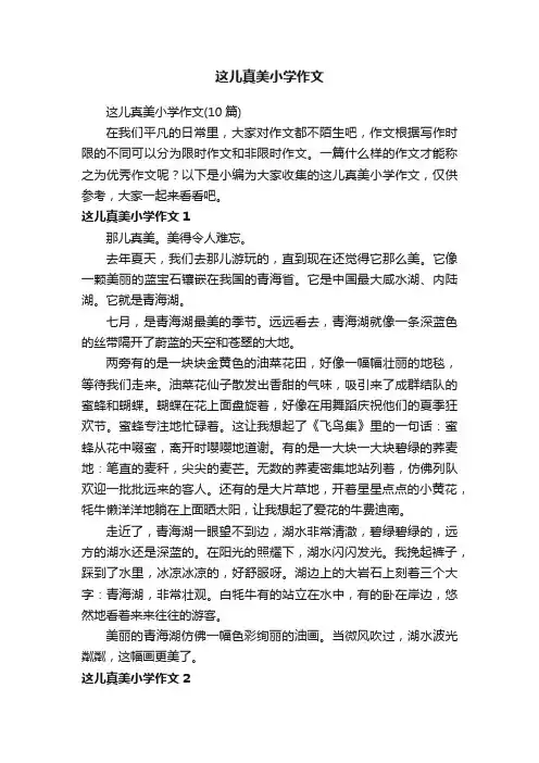 这儿真美小学作文（10篇）