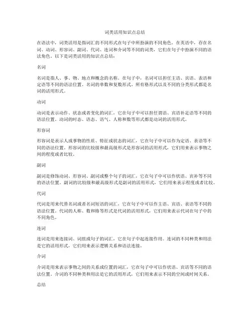 词类活用知识点总结