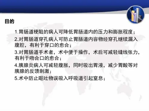 胃肠减压术操作并发症【41页】