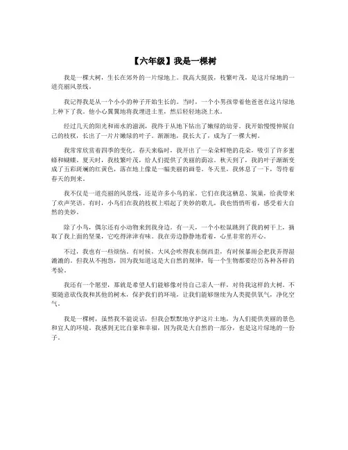 【六年级】我是一棵树