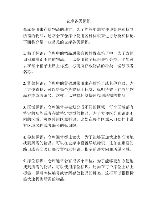 仓库各类标识