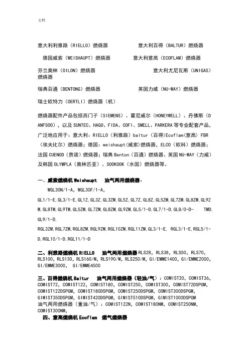 燃烧机常见故障维修