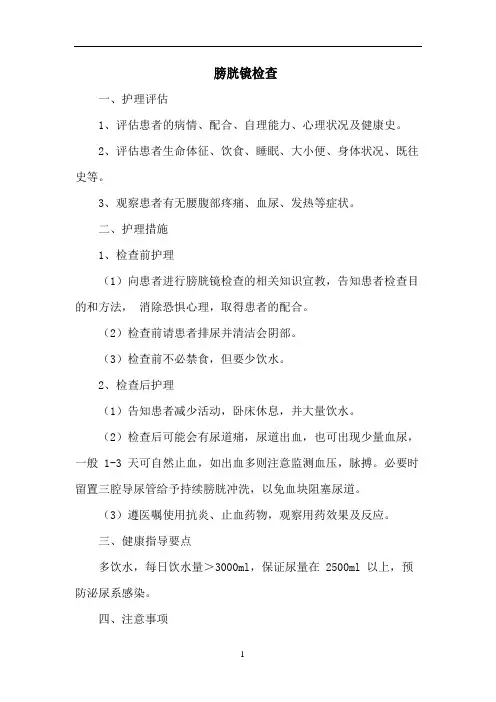 膀胱镜检查