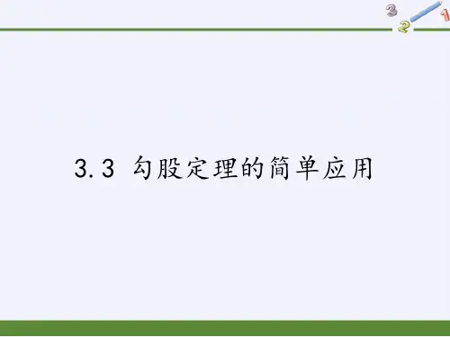 苏科版八年级上册 数学 课件 3.3 勾股定理的简单应用(19张PPT)