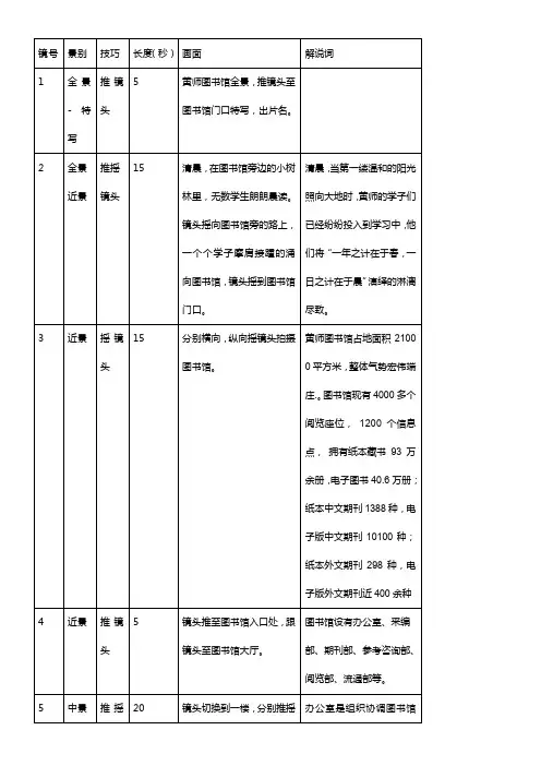 分镜头稿本