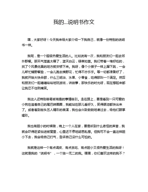 我的...说明书作文