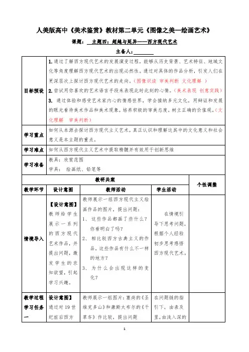【高中美术】超越与延异——西方现代艺术