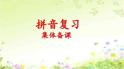 部编一年级语文期末复习集体备课 拼音复习