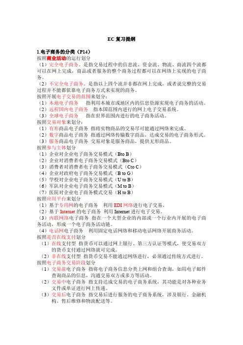 新电子商务概论复习资料