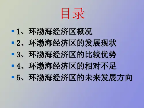 环渤海经济区发展分析