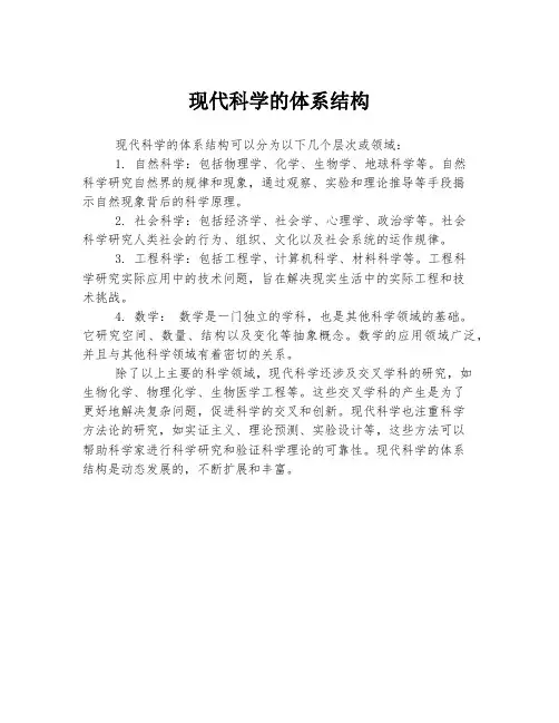 现代科学的体系结构