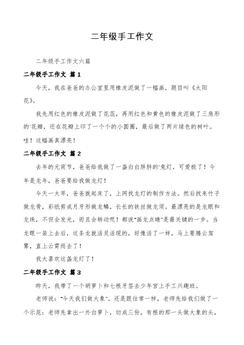 二年级手工作文