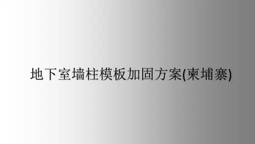 地下室墙柱模板加固方案(柬埔寨)