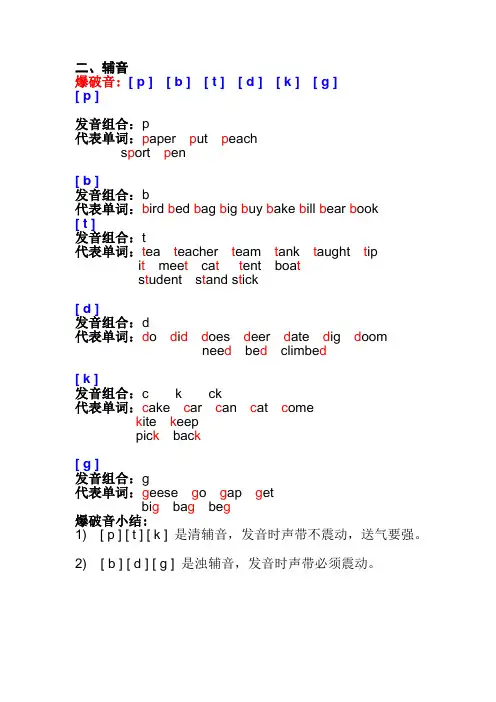 爆破音及口语练习