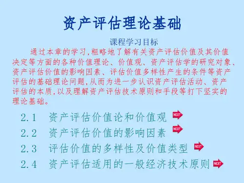 资产评估的理论基础
