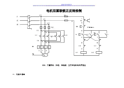 (图三)双重互锁电机正反转控制原理电路图