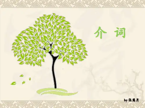 初中英语语法——介词(23张)PPT 课件