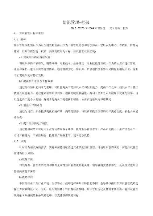 知识管理第1部分--框架