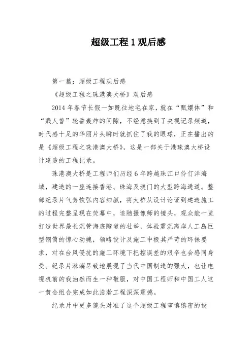 超级工程1观后感