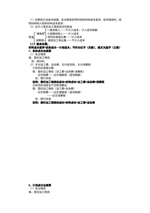 委托加工物资核算流程