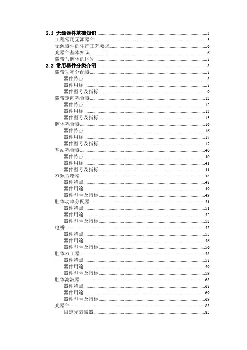 无源器件资料