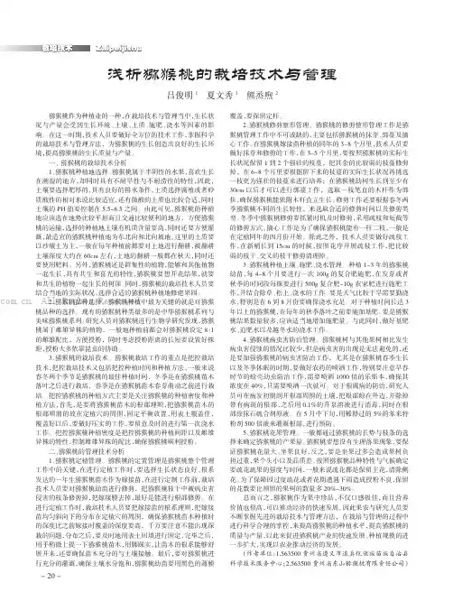 浅析猕猴桃的栽培技术与管理
