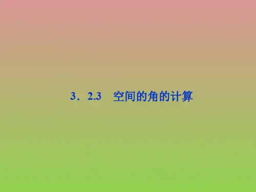数学3.2.3《空间向量及其运算》课件(苏教版选修2-1)