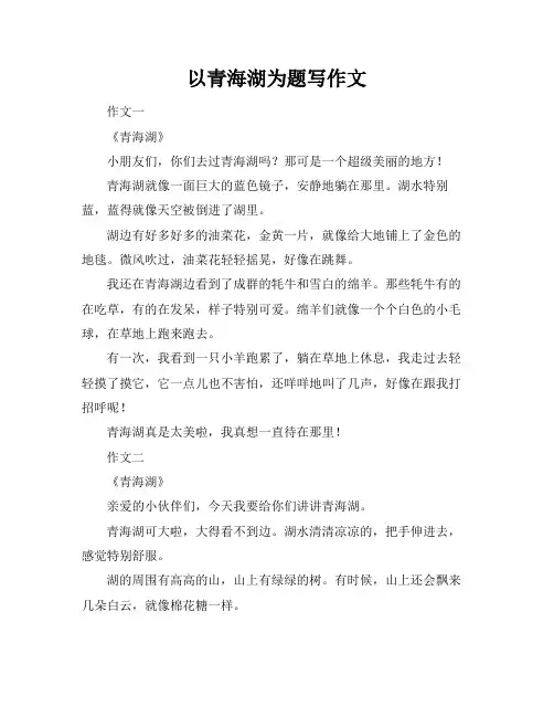 以青海湖为题写作文