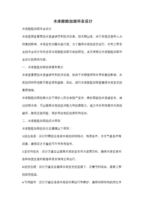 水库除险加固毕业设计