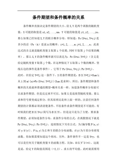 条件期望和条件概率的关系