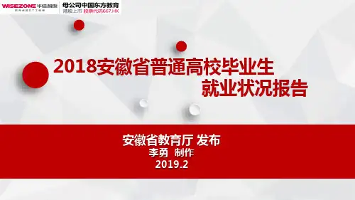 2018年安徽省高校毕业生就业状况报告