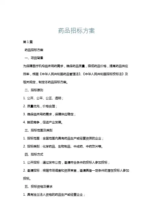 药品招标方案