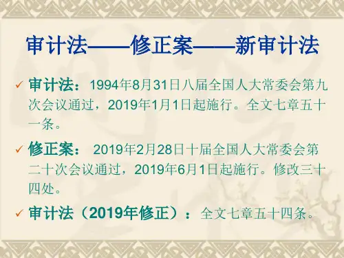 【大学课件】新《审计法》精品文档32页