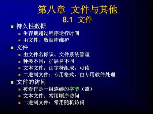 文件与其他(精)
