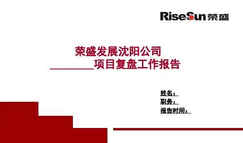 项目复盘工作报告ppt课件
