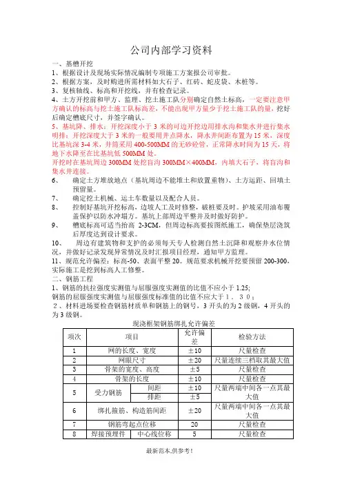 施工员基础知识