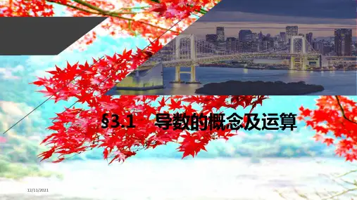 高考数学一轮复习 第三章 导数及其应用 3.1 导数的概念及运算课件 理