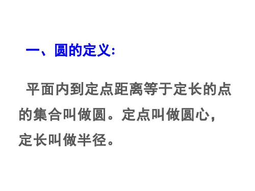 圆的标准方程  课件