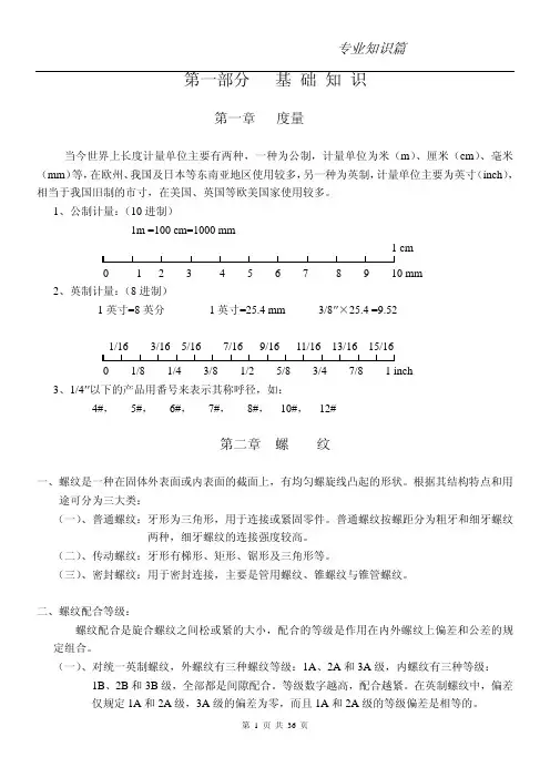 螺栓等标准件规格资料