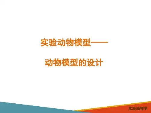 实验动物模型—实验动物模型设计