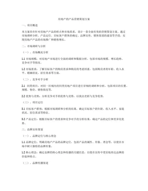 房地产的产品营销策划方案
