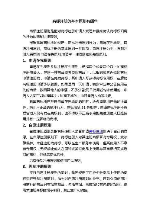 商标注册的基本原则有哪些