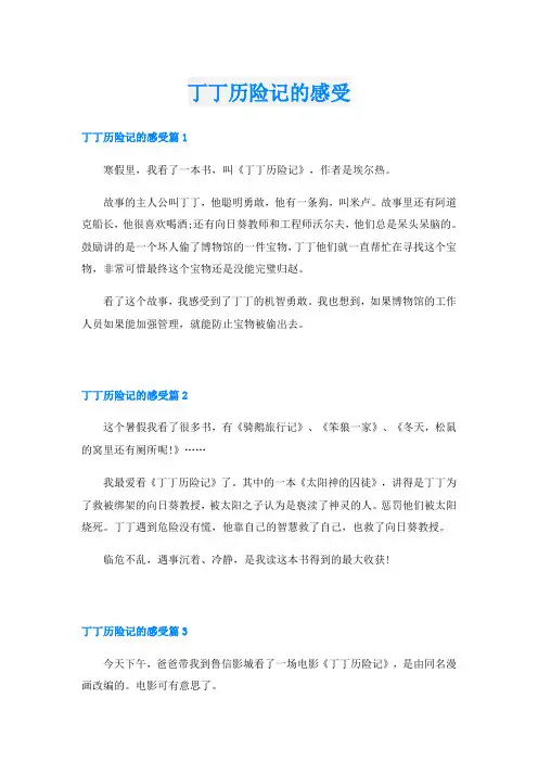 丁丁历险记的感受