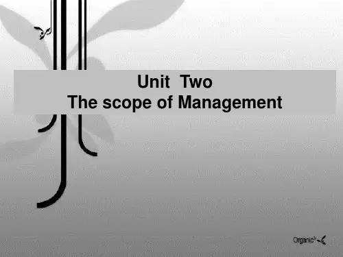 工商管理专业英语unit2