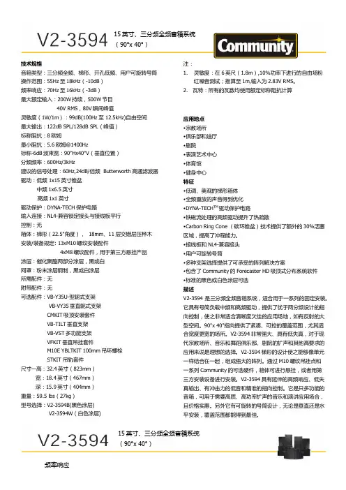15英、三分频全频音箱系统