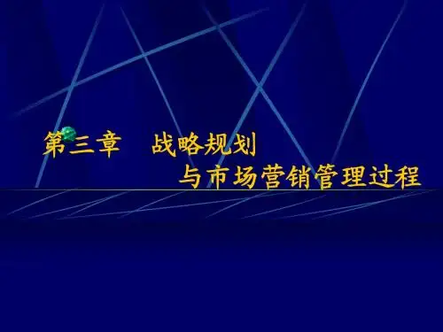 z3第三章 战略规划与市场营销管理过程