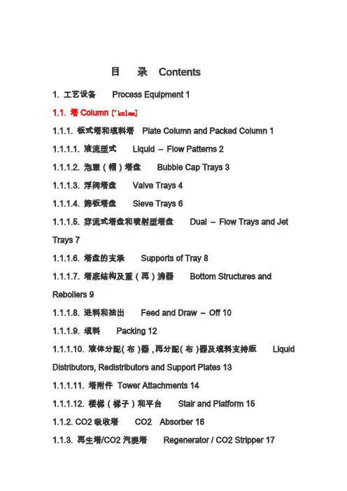 化工设备英文名称大全
