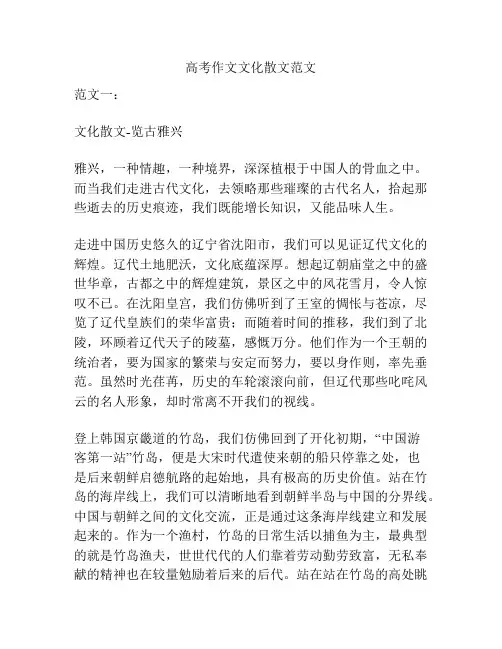 高考作文文化散文范文
