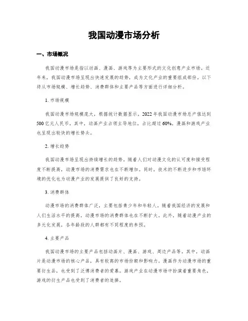 我国动漫市场分析