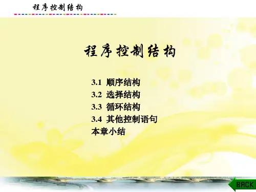 C语言程序设计教程课件：程序控制结构